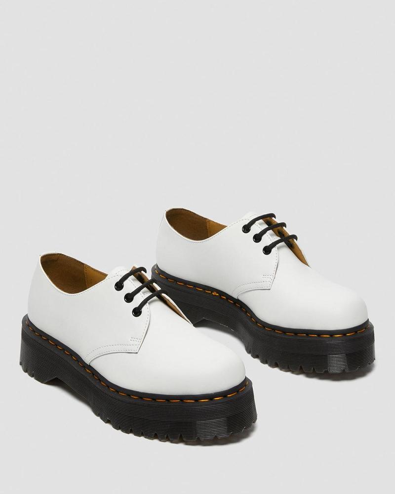 Zapatos Plataforma Dr Martens 1461 Smooth Cuero Hombre Blancos | MX 194QMA